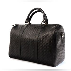 Gucci Black Microguccissima Leather Medium Boston Joy Bag